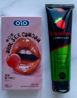Набір OLO Oral Candy смакові 10 шт + Лубрикант на водній основі Intt Strawberry (100 мл) SOS1172 фото