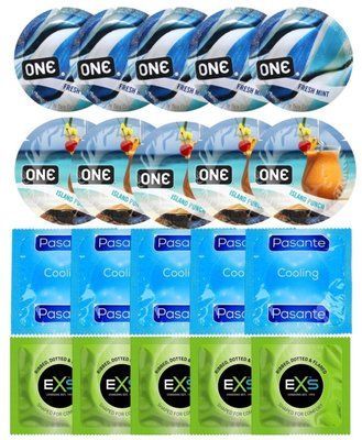 Набор 20 шт ONE Fresh Mint + ONE Island Punch + Pasante Cooling + EXS EXTREME SOS7171 фото