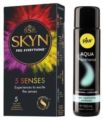Комплект SKYN 5 Senses + Pjur Aqua Panthenol 100 мл SOS13137 фото