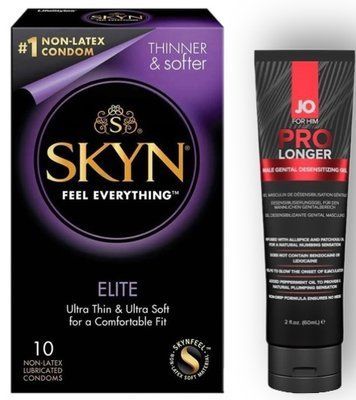 Набор из SKYN Elite 10 шт + Пролонгатор System JO Prolonger Gel (60 мл) SOS8916 фото