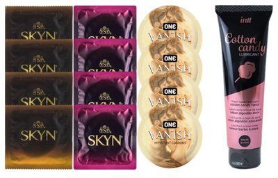 Комплект: Лубрикант Intt Cotton Candy (100мл) + 8 шт. SKYN+4 шт. ONE 𝐕𝐀𝐍𝐈𝐒𝐇 𝐇𝐲𝐩𝐞𝐫𝐭𝐡𝐢𝐧 SOS10428 фото