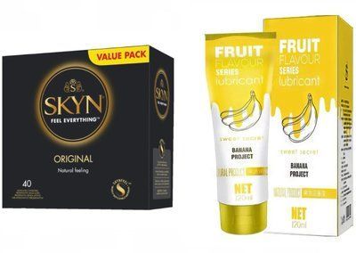 Набір: SKYN ORIGINAL 40 шт. + Лубрикант SWEET SECRET Банан 120ml OLO SOS11785 фото