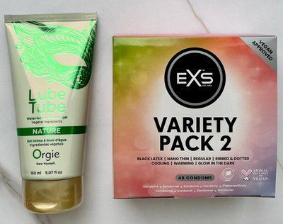 Комплект EXS Mixed Variety Pack 2, 48 шт + Лубрикант LUBE TUBE NATURE, 150 мл ORGIE SOS3218 фото