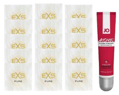 Комплект EXS Pure15 шт + JO ATOMIC WARMING, 10 мл SOS14840 фото