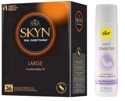 Комплект SKYN Large 36 шт + Pjur MED Sensitive Glide 100 мл SOS13237 фото