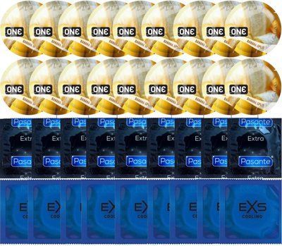 Набір 36 шт ONE ONE Banana Split + Pasante Extra Safe + EXS EXS Cooling SOS7520 фото