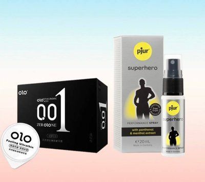 OLO Feeling Ultrathin 10 шт та спрей pjur Superhero 20 мл SOS6339 фото