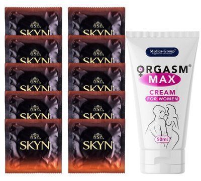 Комплект Skyn Warming 10 шт + Orgasm Max Cream for Women 50 мл SOS14188 фото