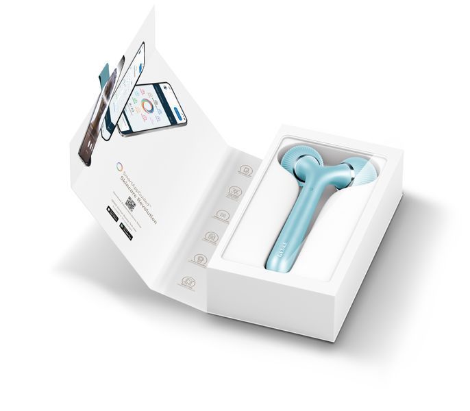 Електронний ультразвуковий ролик для обличчя та тіла GESKE Sonic Facial&Body Roller 4в1 turquoise HB0036 фото