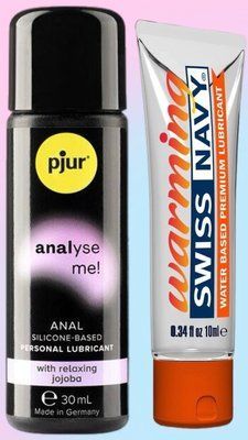 Набір лубрикантів pjur analyse me! Relaxing jojoba silicone 30 мл + Swiss Navy Warming 10 мл LB669 фото