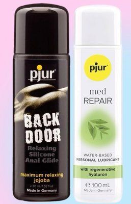 Набір лубрикантів pjur backdoor anal Relaxing jojoba silicone 30 мл + pjur MED Repair glide 100 мл LB819 фото