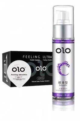 OLO Feeling Ultrathin 10 шт та Лубрикант "olo smooth" 60 мл SOS186 фото