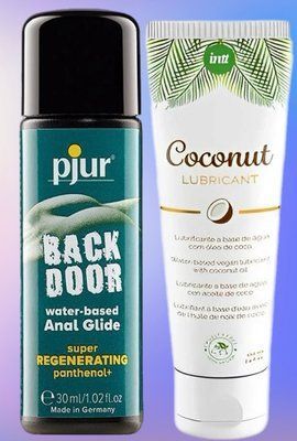 Набір лубрикантів pjur backdoor Regenerating 30 мл + Intt Coconut (100 мл) LB470 фото