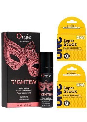 Гель для звуження Orgie&ndash; Tighten (15 мл)+ONE Super Studs Triple Set 6 шт SOS6715 фото