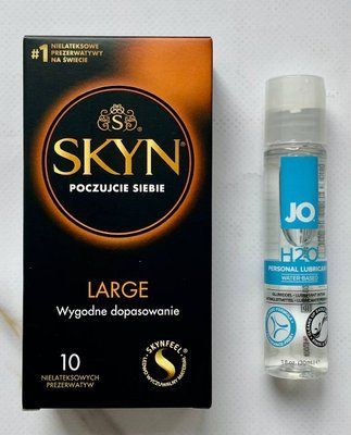 Комплект Skyn Large 10 шт - Лубрикант System JO H2O ORIGINAL (30 мл) SOS2963 фото