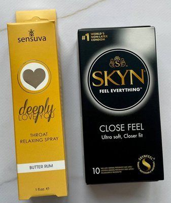 Набір SKYN Close Feel 10 штук + Спрей для оральних ласк Sensuva Deeply Love You Butter Rum (29 мл) SOS1412 фото