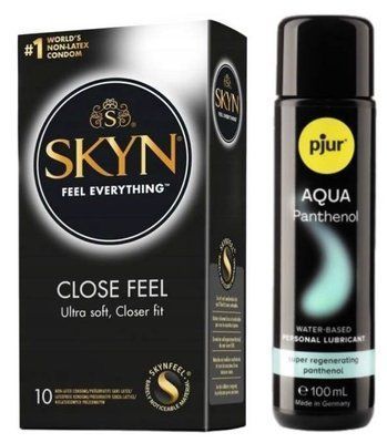 Комплект SKYN Close Feel 10 шт + Pjur Aqua Panthenol 100 мл SOS13182 фото
