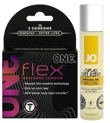 Комплект 3 шт ONE Flex + Гель System JO Oral Delight - Vanilla Thrill (30 мл) SOS6184 фото