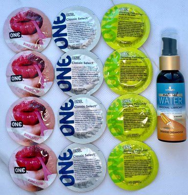 Набір 12 шт ONE Classic, Flavor Waves, Glowing Pleasures + Sensuva Natural Water-Based Orange Creamsicle(57 мл) SOS3963 фото