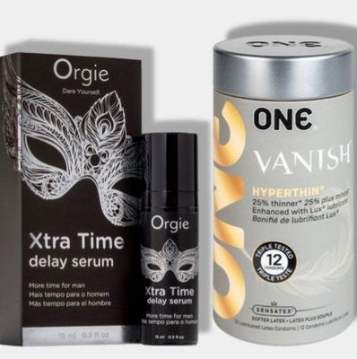 ONE Vanish Hyperthin 12 шт - Пролонгатор Orgie Xtra Time Delay Serum, 15 мл SOS6035 фото