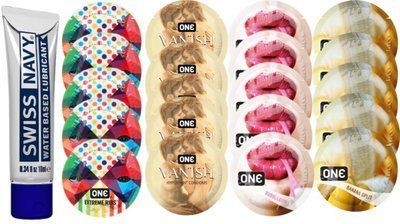 Набор из Swiss Navy Water-Based 10 мл + ONERibs + ONE Vanish + ONE Bubblegum + ONEBanana SOS8511 фото