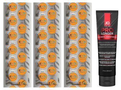 Комплект: EXS Delay 15 шт + Пролонгатор System JO Prolonger Gel (60 мл) SOS11124 фото