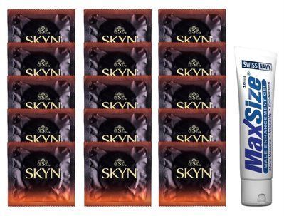 Комплект Skyn Warming 15 шт + Swiss Navy Max Size Cream (10 мл) SOS14484 фото