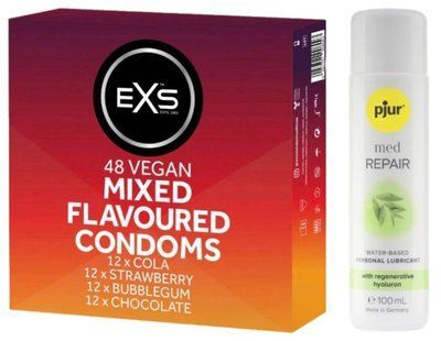 Набір EXS Mixed Flavoured (48 шт) + pjur MED Repair Glide 100 мл SOS13432 фото
