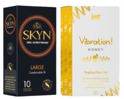 SKYN Large 10 шт + Intt Vibration Honey (15 мл) SOS7066 фото