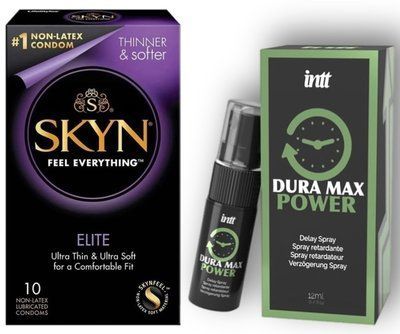 Набір з SKYN Elite 10 шт + Пролонгатор Intt Dura Max Power (12 мл) SOS8911 фото