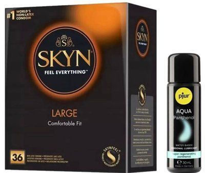 Комплект SKYN Large 36 шт + Pjur Aqua Panthenol 30 мл SOS13232 фото