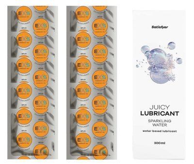 Комплект: EXS Delay 10 шт. + Лубрикант Satisfyer Sparkling Water 300 мл SOS11375 фото