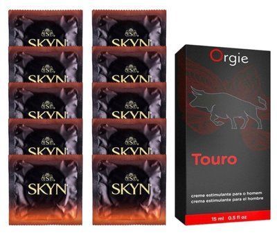 Комплект Skyn Warming 10 шт + Orgie TOURO Power Cream (15 мл) SOS14434 фото