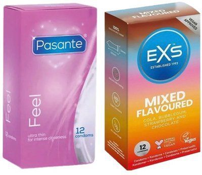 Набір з Pasante Sensitive Feel (12 шт) + EXS Mixed Flavoured 12 шт. SOS8160 фото