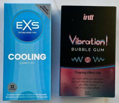 Набір EXS Cooling (12 шт) + Рідкий гель Intt Vibration Bubble Gum (15 мл) SOS3463 фото