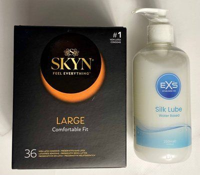 Набор SKYN Large 36 шт + Лубрикант EXS Aloe vera silk lube 250 мл SOS1612 фото