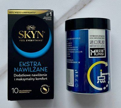 Комплект SKYN Extra Lube 10 шт + Muaisi 0.02 мм Blue 12 шт SOS2763 фото