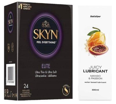 Набор Лубрикант Satisfyer Mango&Passion 300 мл + SKYN Elite 24 шт. SOS12832 фото