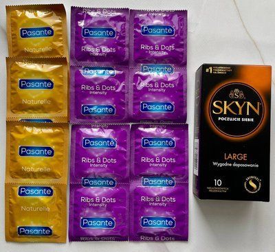 Комплект Skyn Large 10 шт + Pasante Naturelle 6 шт + Pasante Ribs & Dots 8 шт SOS3013 фото