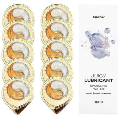 Комплект OLO &ldquo;Лід і Полум&rsquo;я&rdquo; 10 шт. + Лубрикант Satisfyer Juicy Lubricant Sparkling Water 300 мл SOS12532 фото