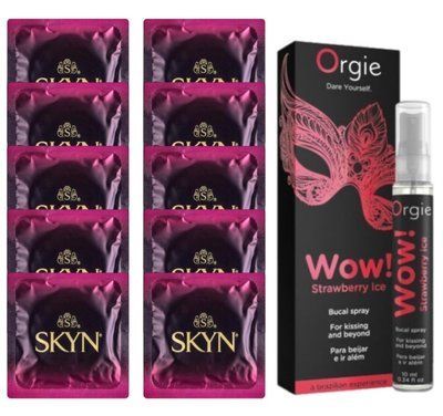 Комплект SKYN Cherry Sunrise 10 шт + Orgie WOW! Strawberry Ice (10 мл) SOS13682 фото