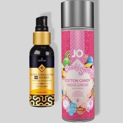 Sensuva Ultra Stimulating On Insane Butter Rum (57 мл) + JO Candy Shop Cotton Candy (60 мл) LB287 фото