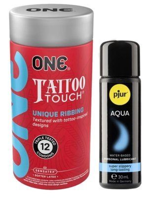 Набор ONE Tattoo Touch Pack 12 шт. + Лубрикант Pjur Aqua 30 мл SOS13038 фото