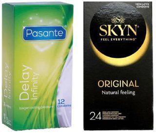Набор с SKYN ORIGINAL 24 ШТ. + Pasante Infinity Delay, 12 шт SOS8069 фото