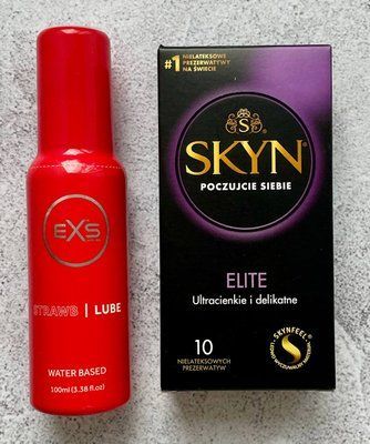 Комплект SKYN Elite 10 шт - Лубрикант EXS Strawberry Lube 100 мл SOS2569 фото
