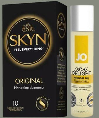 Комплект SKYN Original 10 шт + Гель System JO Oral Delight - Vanilla Thrill (30 мл) SOS5835 фото