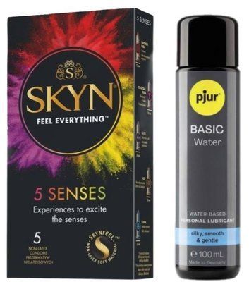Комплект SKYN 5 Senses + Pjur Basic Waterbased 100 мл SOS13138 фото