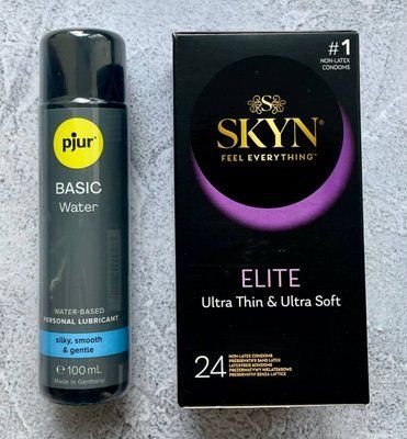 Набір Skyn Elite 24 шт - Лубрикант pjur Basic waterbased 100 мл SOS2619 фото