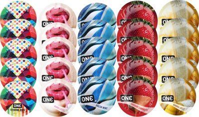 Набор с 25 шт One Extreme ribs + ONE Bubblegum + ONE Fresh Mint + ONE Chocolate Strawberry + ONE Banana Split SOS8266 фото