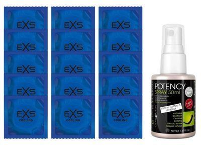 Комплект EXS Cooling 15 шт + Lovely Lovers Potency Spray (50 мл) SOS14587 фото